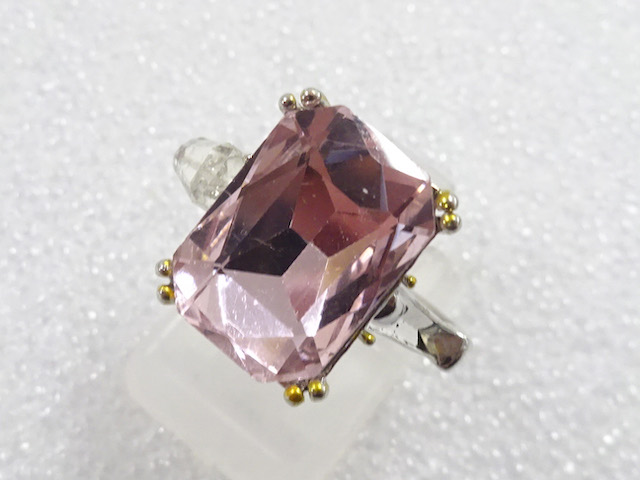 JAPANESE KIMONO / ANTIQUE COLORED STONE RING (SIZE 14)